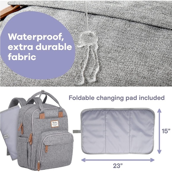 ❌SOLD❌RUVALINO Diaper Bag Backpack, Baby Changing Bags, Large Capacity - Picture 6 of 10